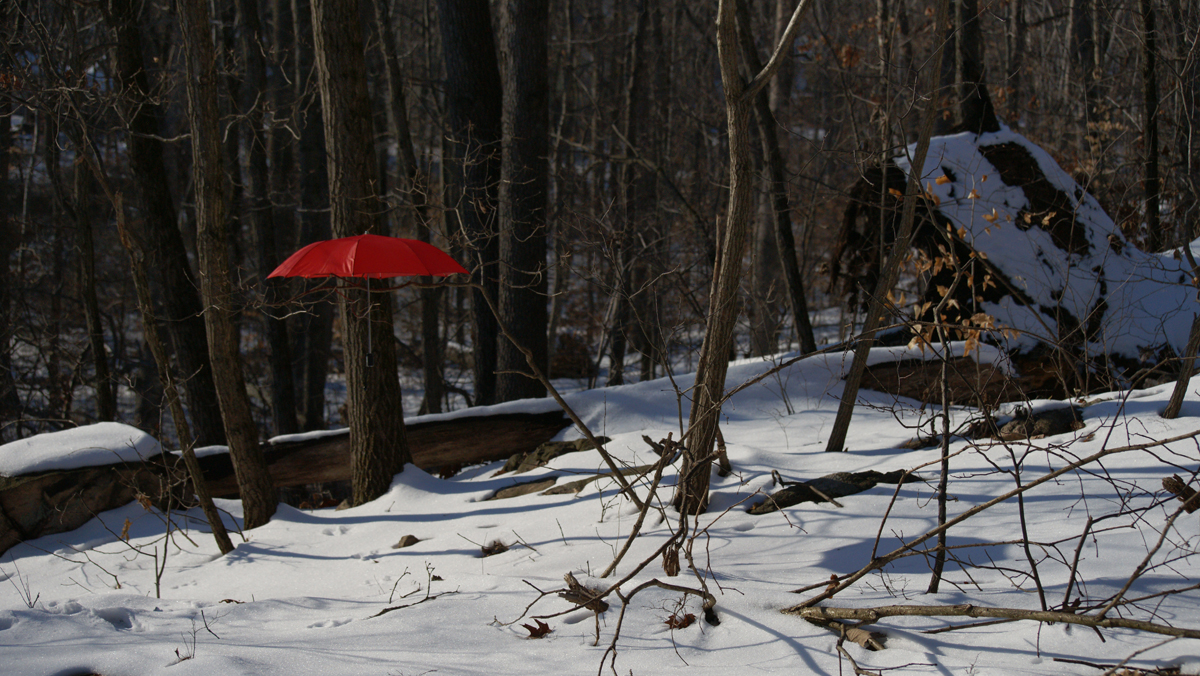 The Red Umbrella floats with a perfect horizontal trajectory!